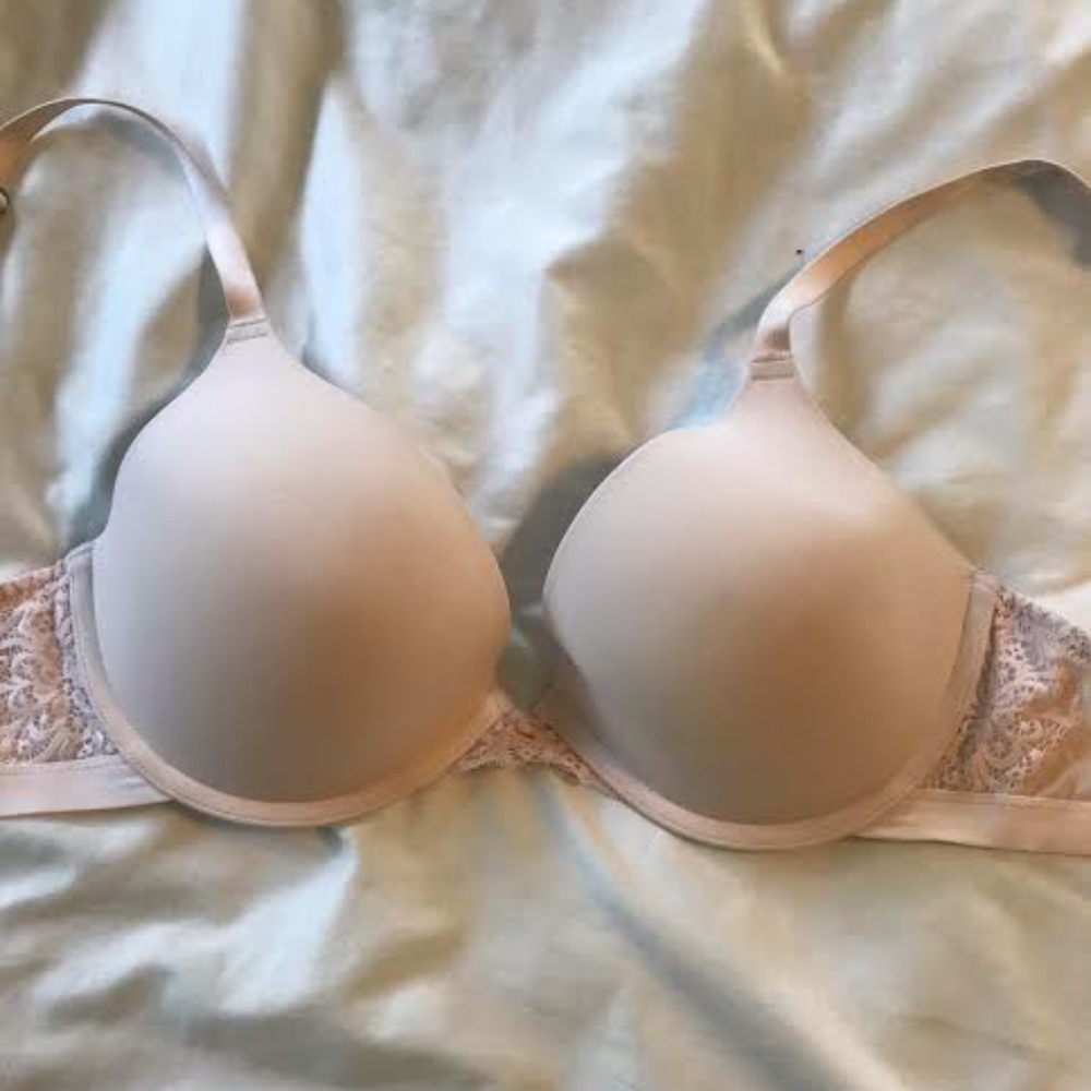Aerie Blush Bra with Gorgeous Lace Detail